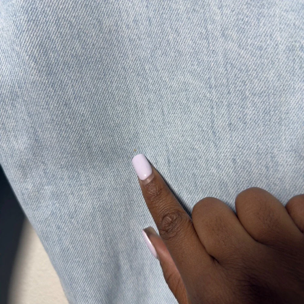 Frame Women Le Slouch Crop Jeans 33" Two Tone Light Wash‎ Button Fly Western - Picture 7 of 13